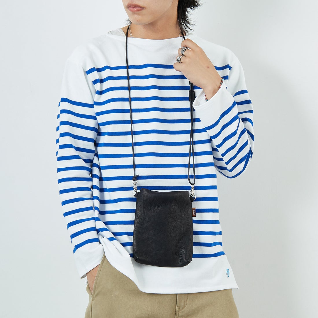 MR.OLIVE E.O.I [ミスターオリーブ] ウォータープルーフウォッシャブルレザー ティニーサコッシュ [ME679] BLACK