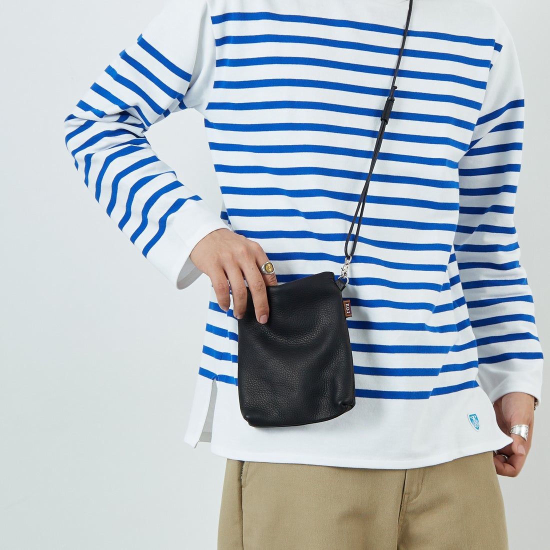 MR.OLIVE E.O.I [ミスターオリーブ] ウォータープルーフウォッシャブルレザー ティニーサコッシュ [ME679] BLACK