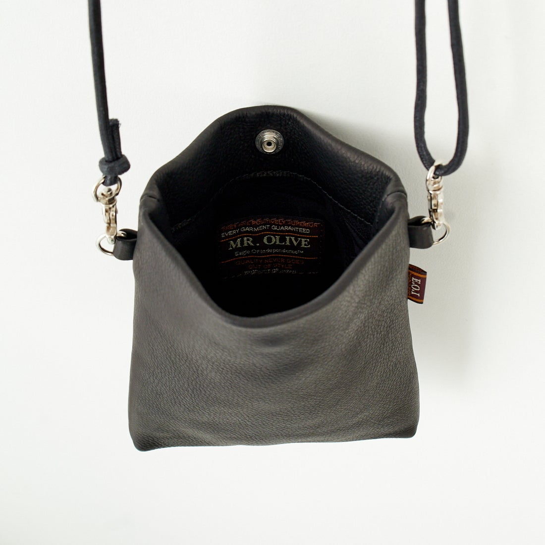 MR.OLIVE E.O.I [ミスターオリーブ] ウォータープルーフウォッシャブルレザー ティニーサコッシュ [ME679] BLACK