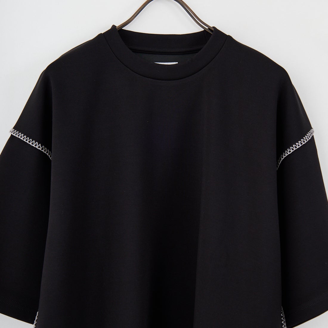 33Degrees [サーティスリーディグリーズ] ポンチカラーステッチTシャツ [311098IN] BLACK