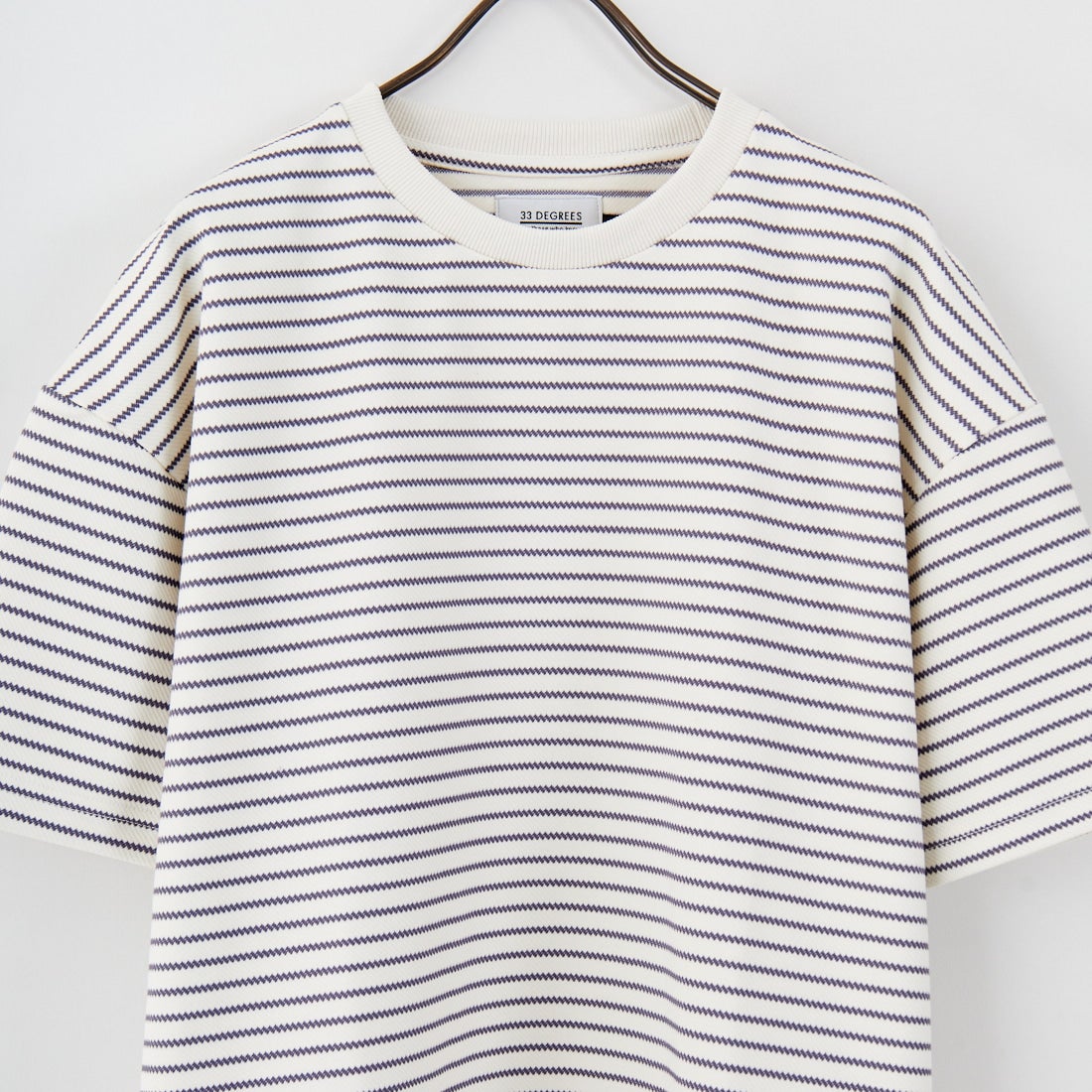 33Degrees [サーティスリーディグリーズ] ボーダースピンドルTシャツ [321012IN] OFF/GRY