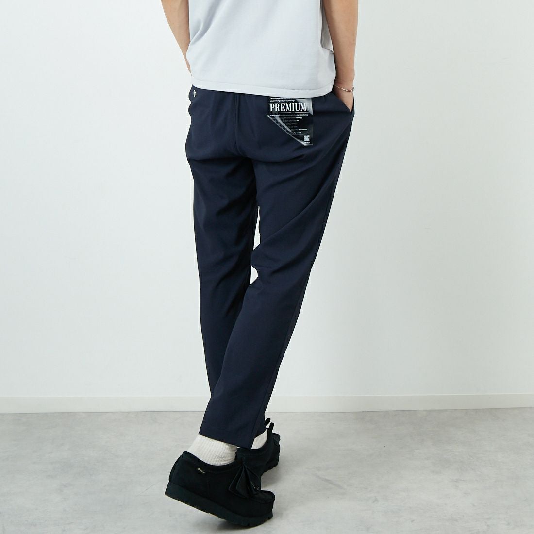 Jeans Factory Clothes [ジーンズファクトリークローズ] シアサッカーイージーパンツ [JFC-252-012] NAVY &&モデル身長：179cm 着用サイズ：L&&