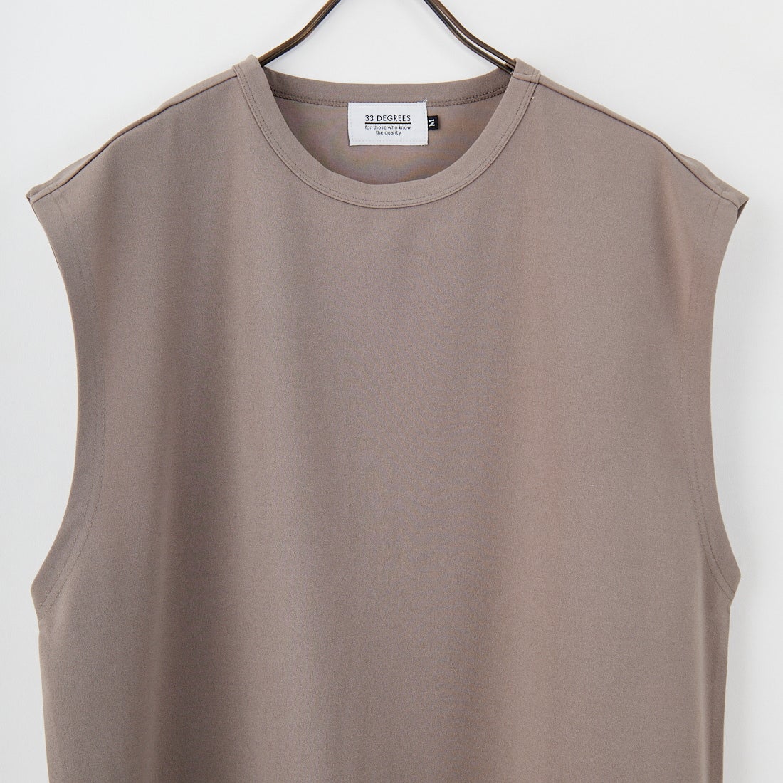 33Degrees [サーティスリーディグリーズ] 梨地ジャージノースリーブTシャツ [724401] GREIGE