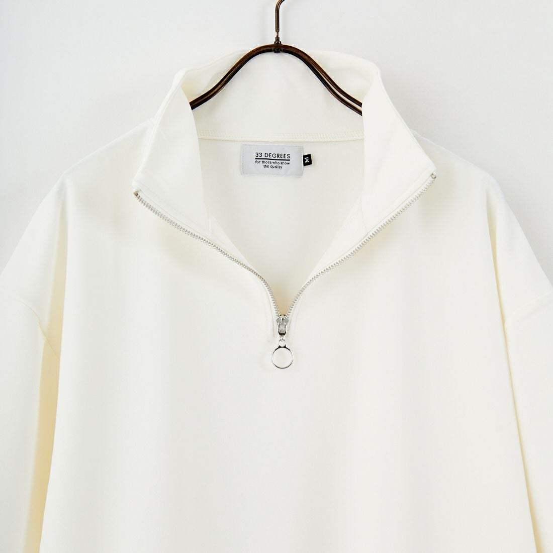 33Degrees [サーティスリーディグリーズ] 梨地ジャージハーフジップTシャツ [725413] OFF