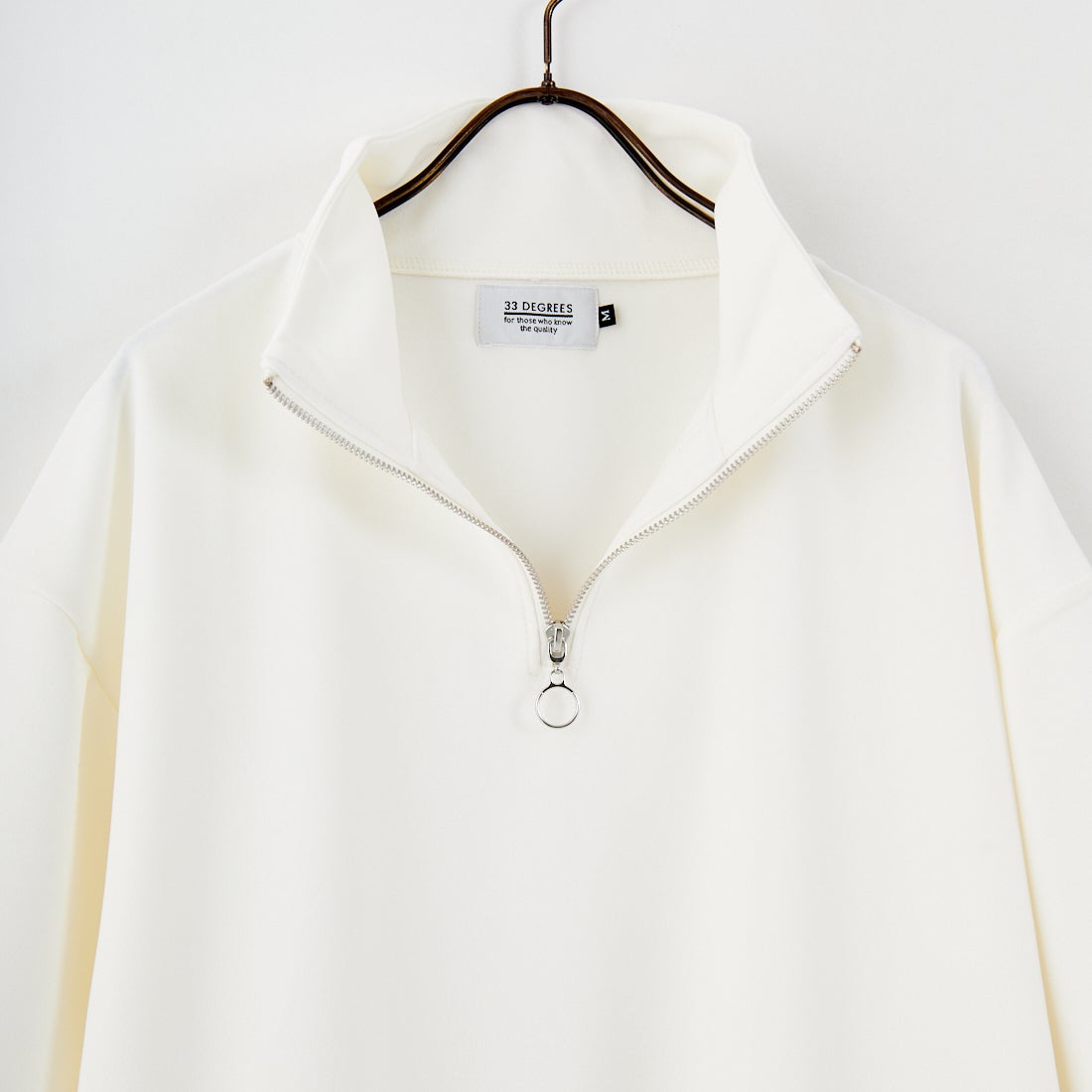 33Degrees [サーティスリーディグリーズ] 梨地ジャージハーフジップTシャツ [725413] OFF