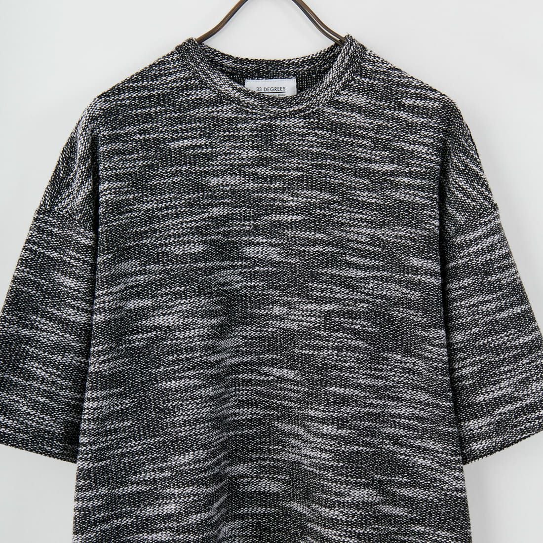 33Degrees [サーティスリーディグリーズ] スラブインレイTシャツ [225400] BLACK