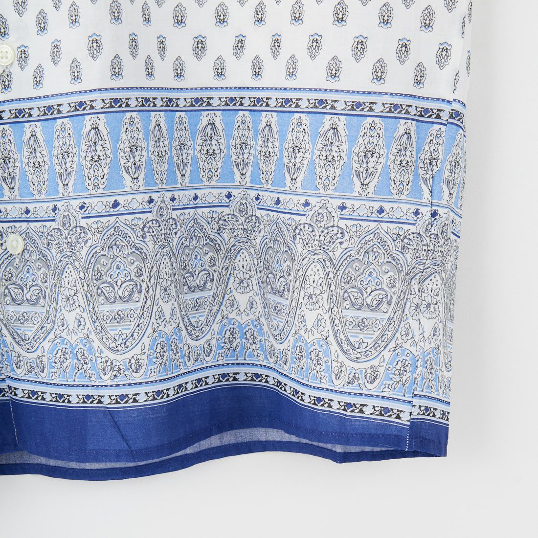 33Degrees [サーティースリーディグリーズ] プロバンスプリントオープンカラーシャツ [M2515003F] WHITE