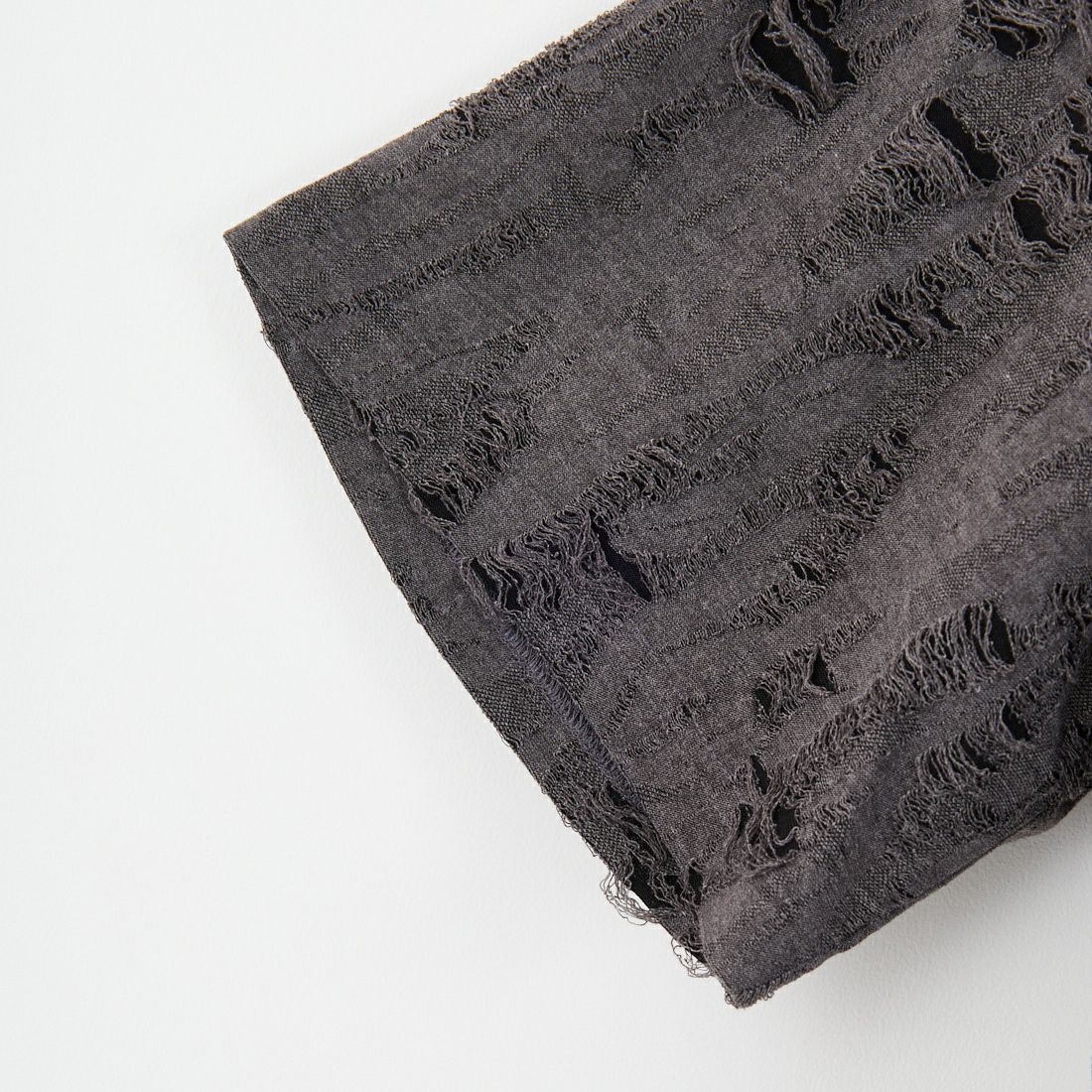 33Degrees [サーティースリーディグリーズ] ダメージ接結Tシャツ [25A-14070JF] CHARCOAL