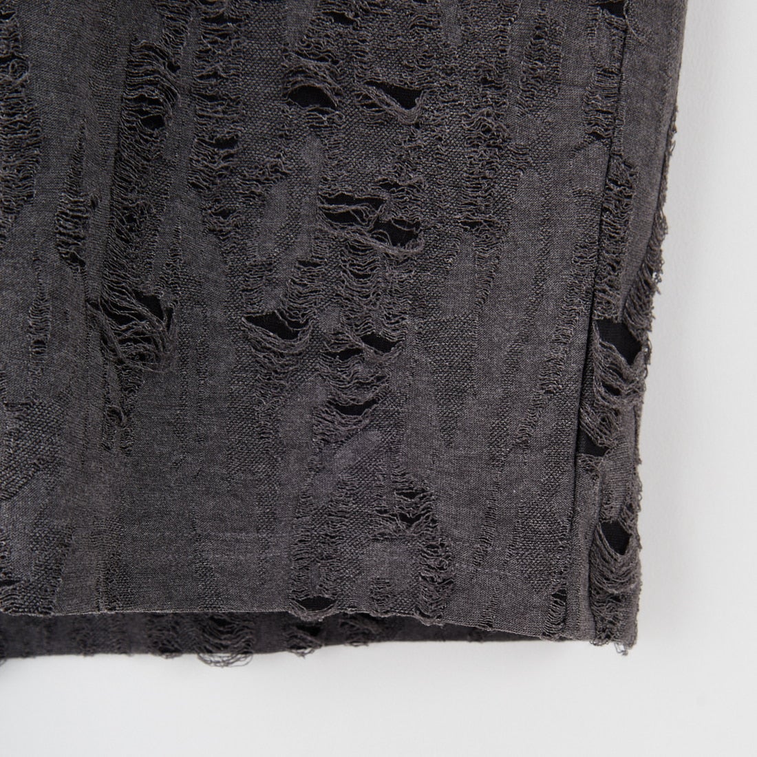 33Degrees [サーティースリーディグリーズ] ダメージ接結Tシャツ [25A-14070JF] CHARCOAL