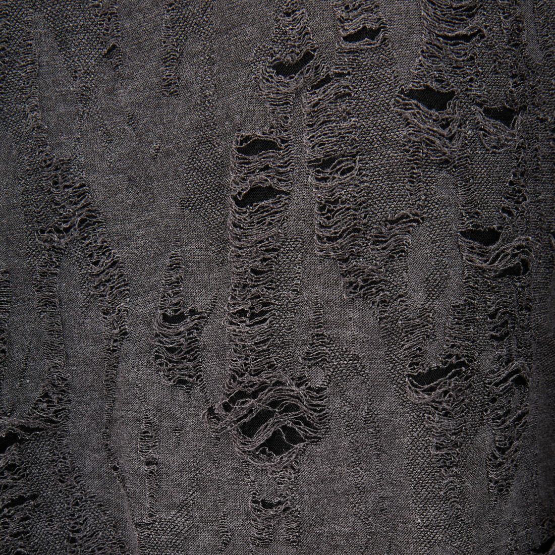 33Degrees [サーティースリーディグリーズ] ダメージ接結Tシャツ [25A-14070JF] CHARCOAL