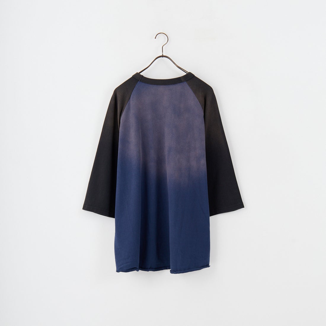 Jeans Factory Clothes [ジーンズファクトリークローズ] ヘビーウェイト ユーズド加工ベースボールTシャツ [2521-413IN] NAVY