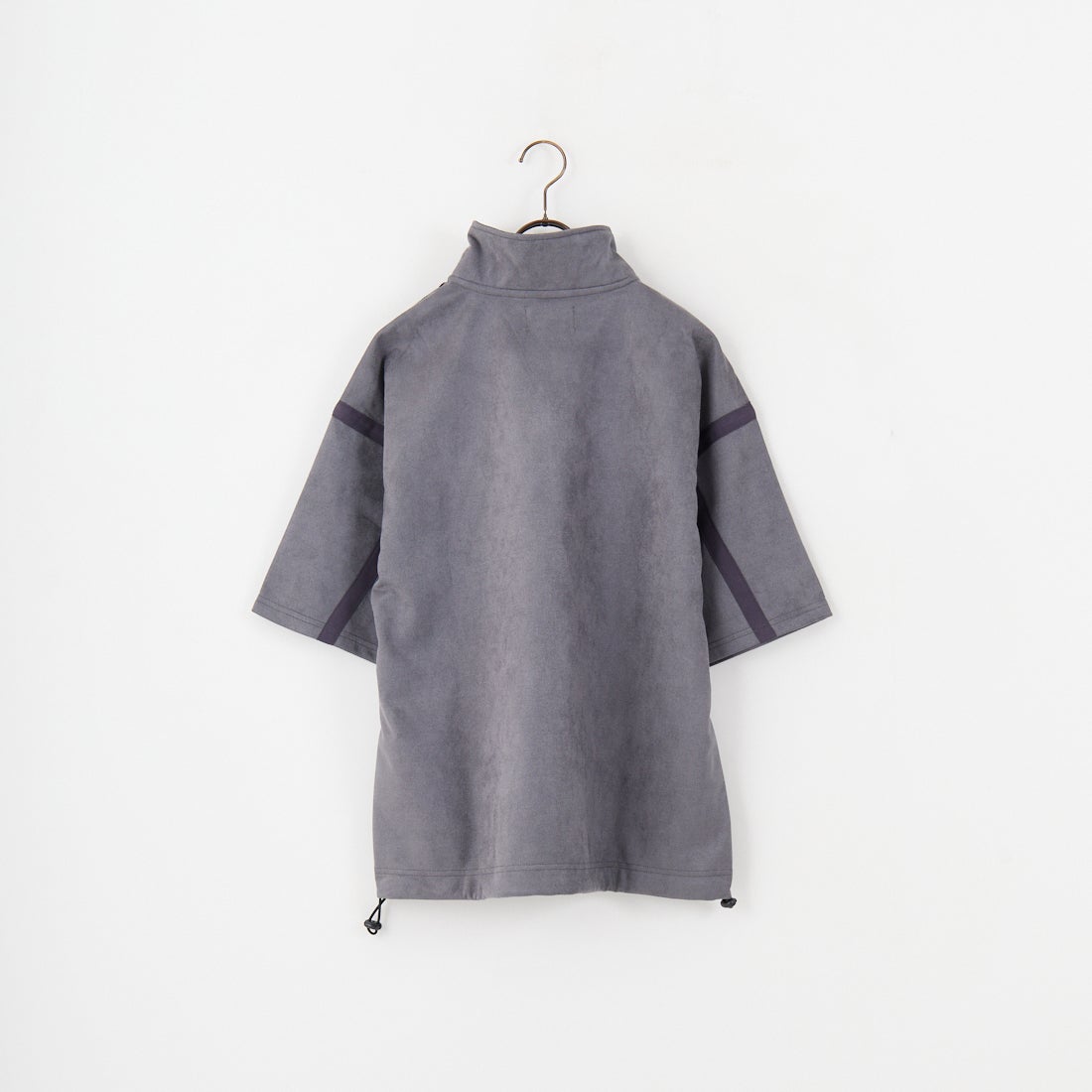 33Degrees [サーティースリーディグリーズ] ポンチスエードハーフジップTシャツ [25A-14120JF] GREY