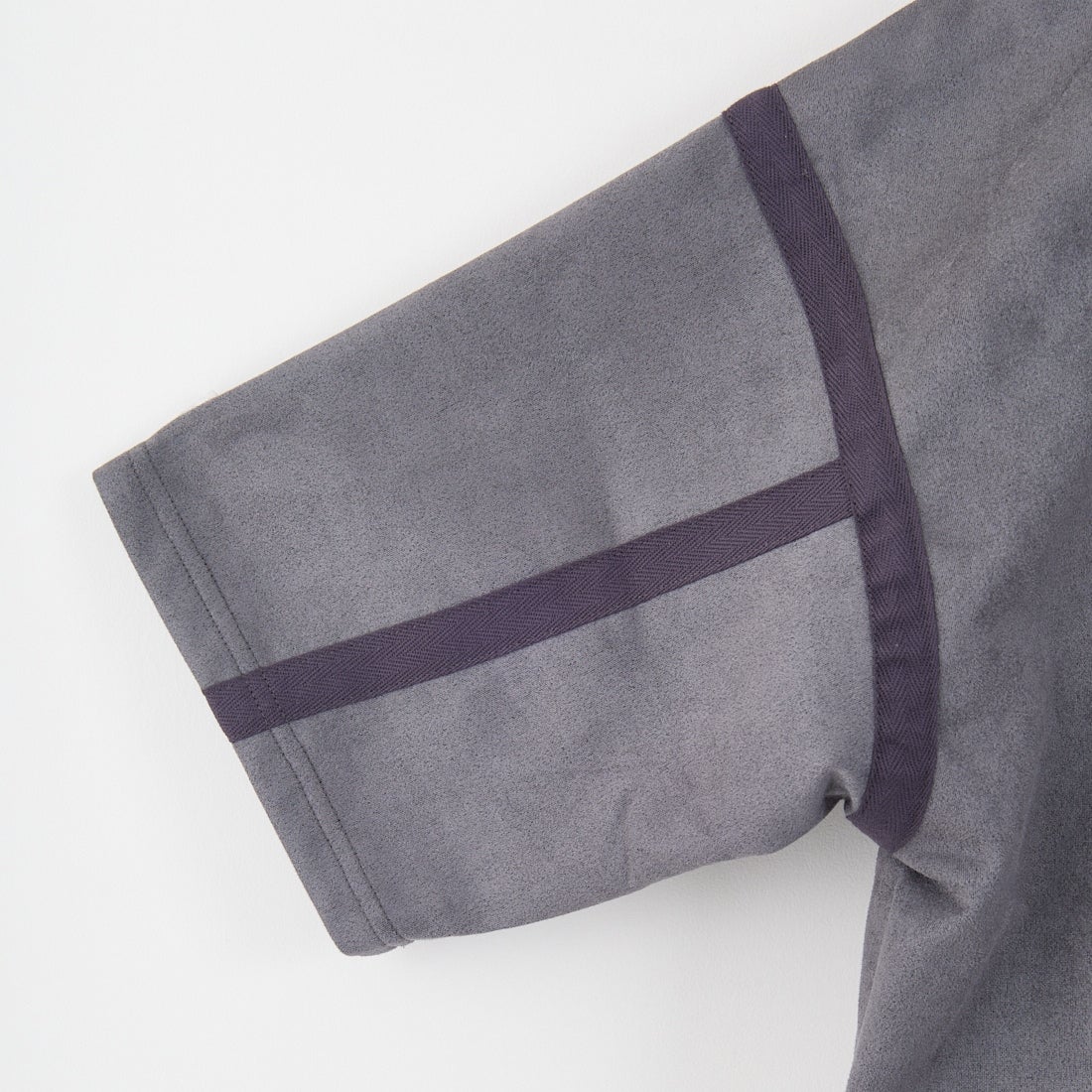 33Degrees [サーティースリーディグリーズ] ポンチスエードハーフジップTシャツ [25A-14120JF] GREY