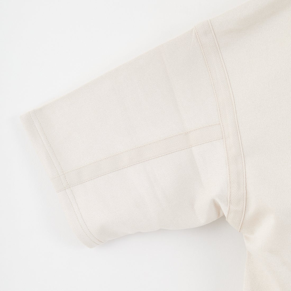 33Degrees [サーティースリーディグリーズ] ポンチスエードハーフジップTシャツ [25A-14120JF] IVORY