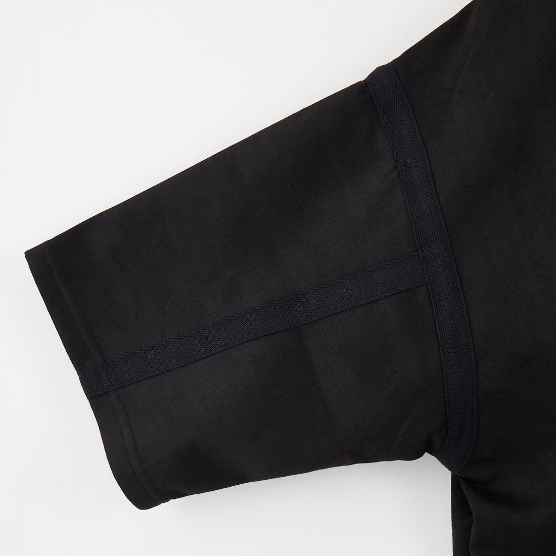 33Degrees [サーティースリーディグリーズ] ポンチスエードハーフジップTシャツ [25A-14120JF] BLACK