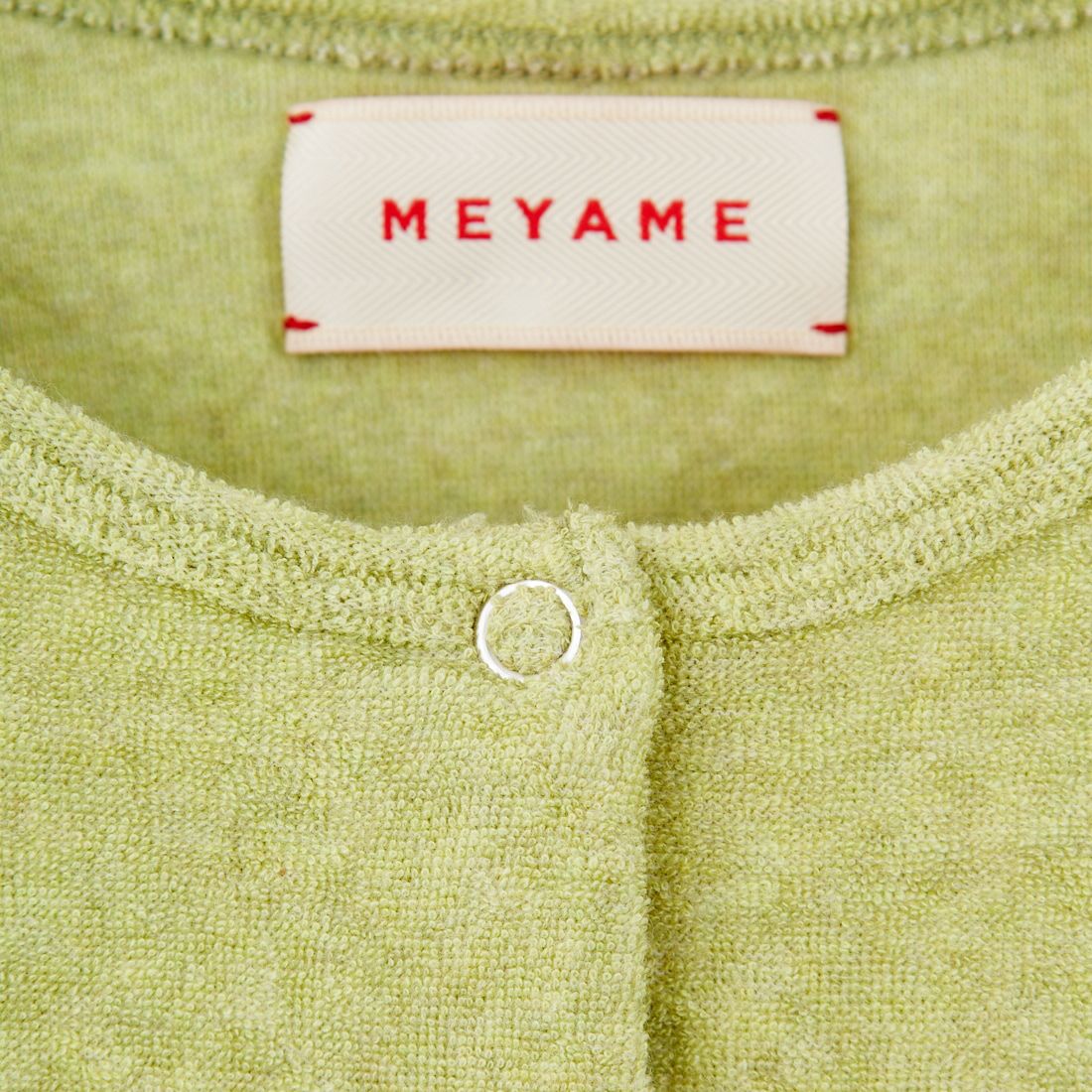 MEYAME [メヤメ] オーガニックコットンパイルカーディガン [MEY-2126] GREEN