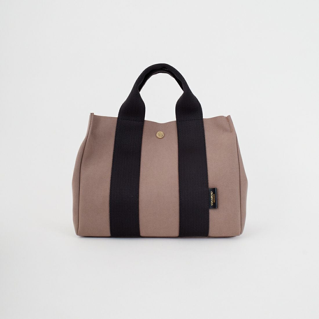 VIOLAd'ORO [ヴィオラドーロ] GINO マイクロファイバースエードトートバッグ [V-2063] TAUPE/BLK