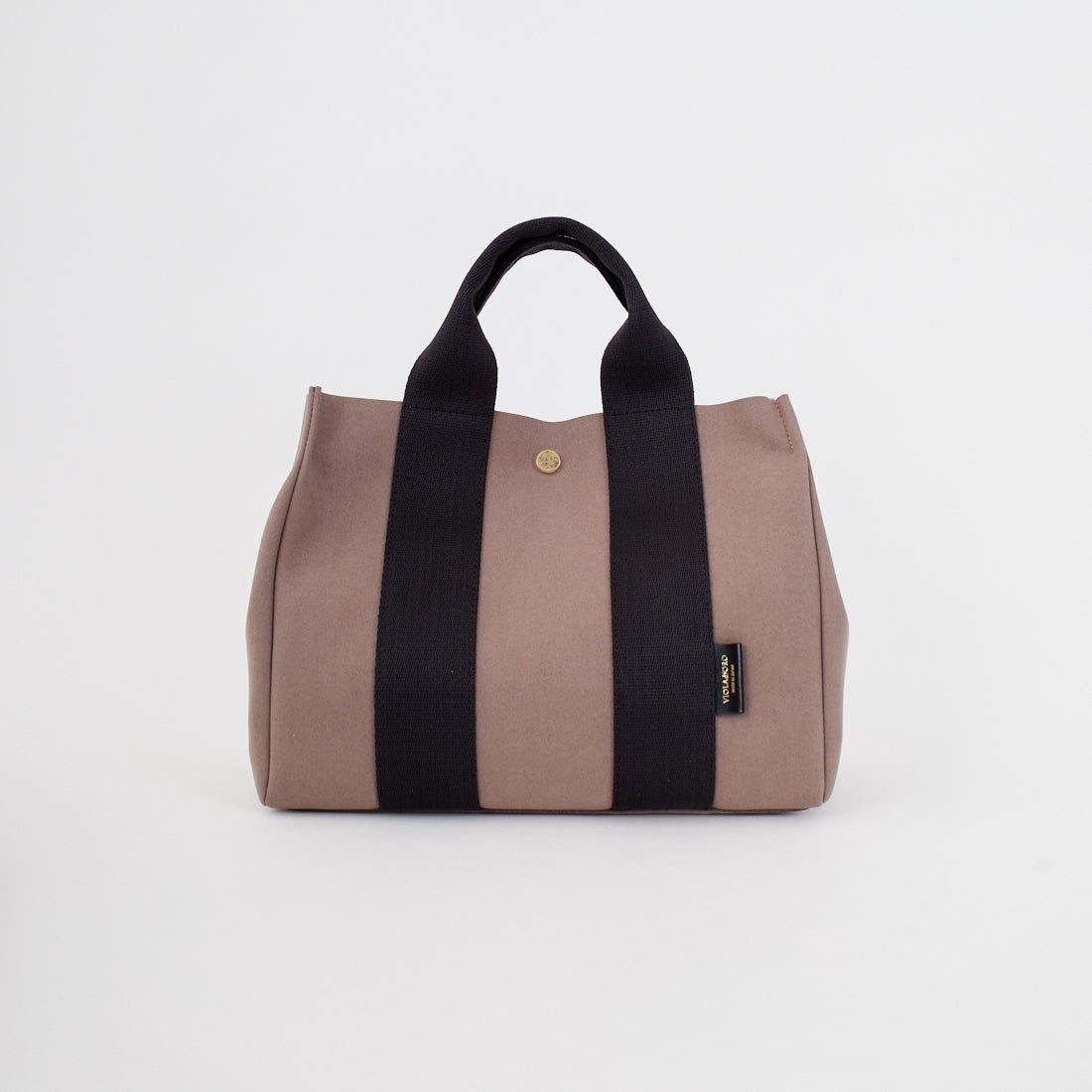 VIOLAd'ORO [ヴィオラドーロ] GINO マイクロファイバースエードトートバッグ [V-2063] TAUPE/BLK