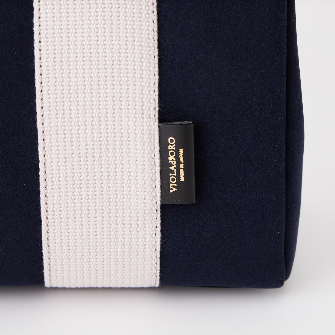 VIOLAd'ORO [ヴィオラドーロ] GINO マイクロファイバースエードトートバッグ [V-2063] NAVY/PNK B