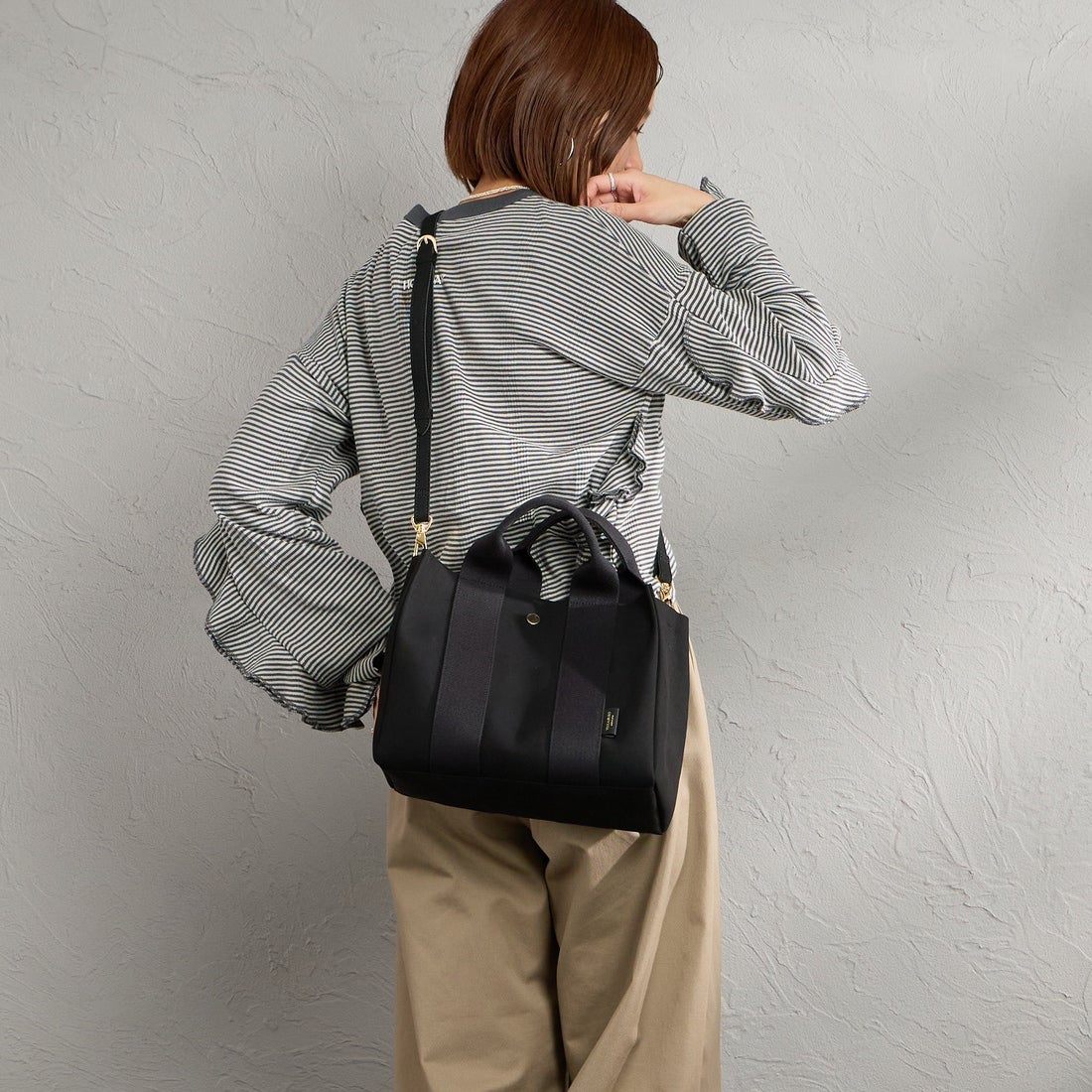 VIOLAd'ORO [ヴィオラドーロ] GINO マイクロファイバースエードトートバッグ [V-2063] BLACK/BLK