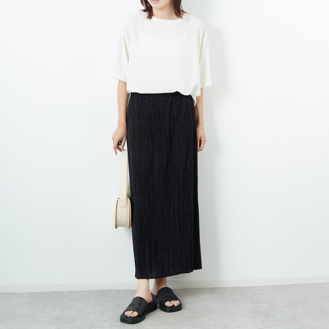 Jeans Factory Clothes [ジーンズファクトリークローズ] ノルディス2WAYプルオーバー [21255058] 031 ｵﾌ &&モデル身長：167cm 着用サイズ：F&&