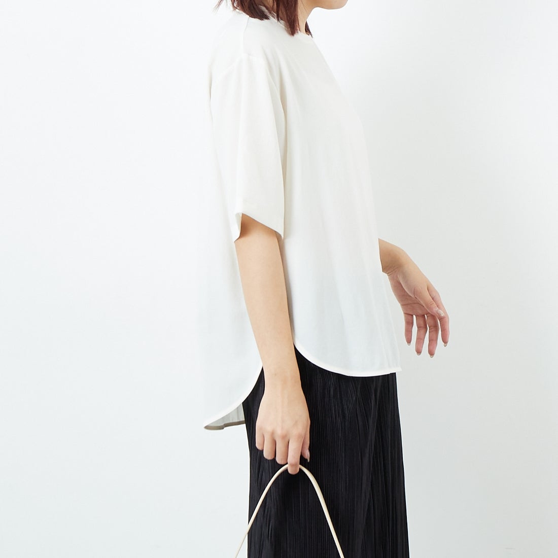 Jeans Factory Clothes [ジーンズファクトリークローズ] ノルディス2WAYプルオーバー [21255058] 031 ｵﾌ &&モデル身長：167cm 着用サイズ：F&&