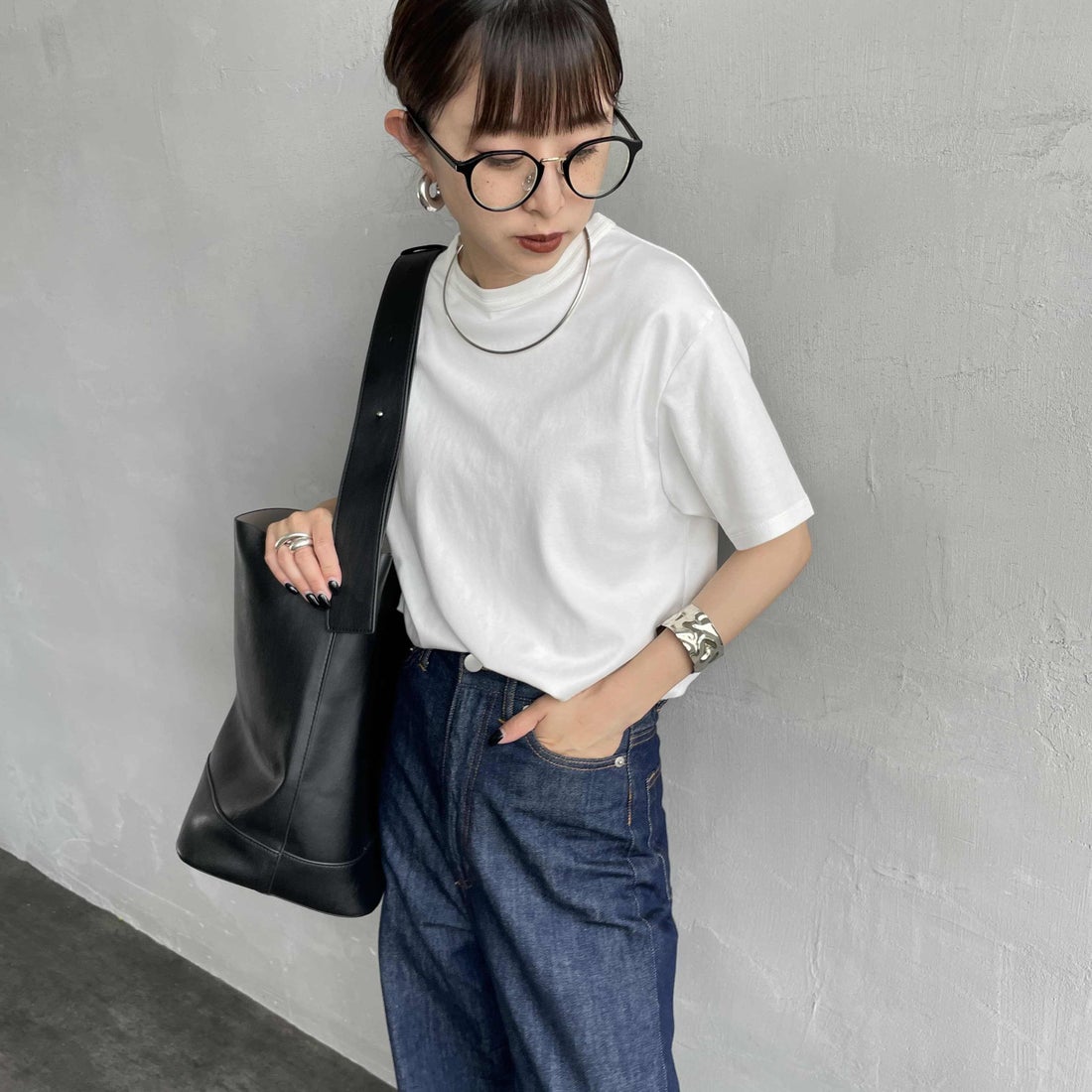 01 WHITE&&モデル身長：150cm 着用サイズ：F0&&