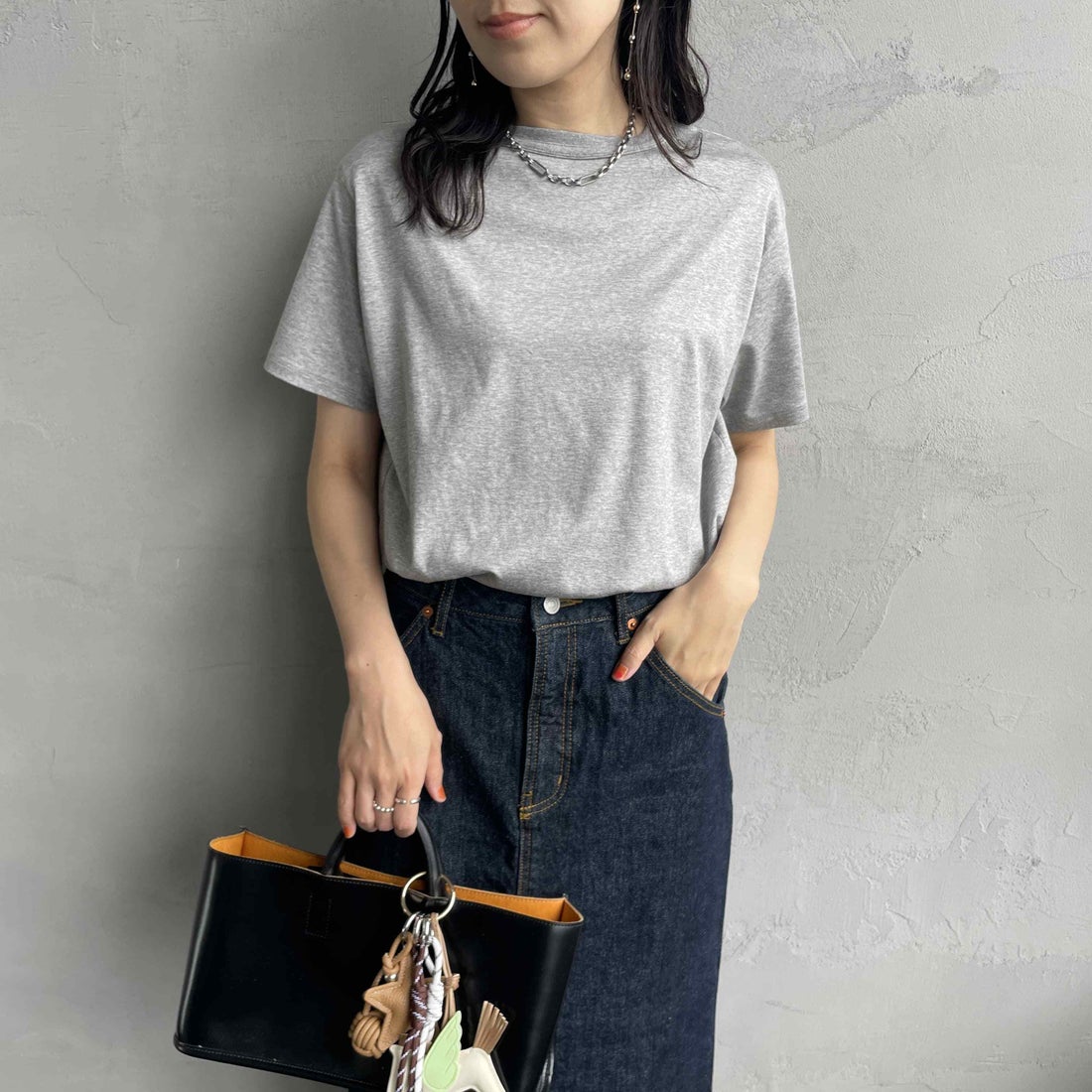 06 GRAY&&モデル身長：160cm 着用サイズ：F0&&