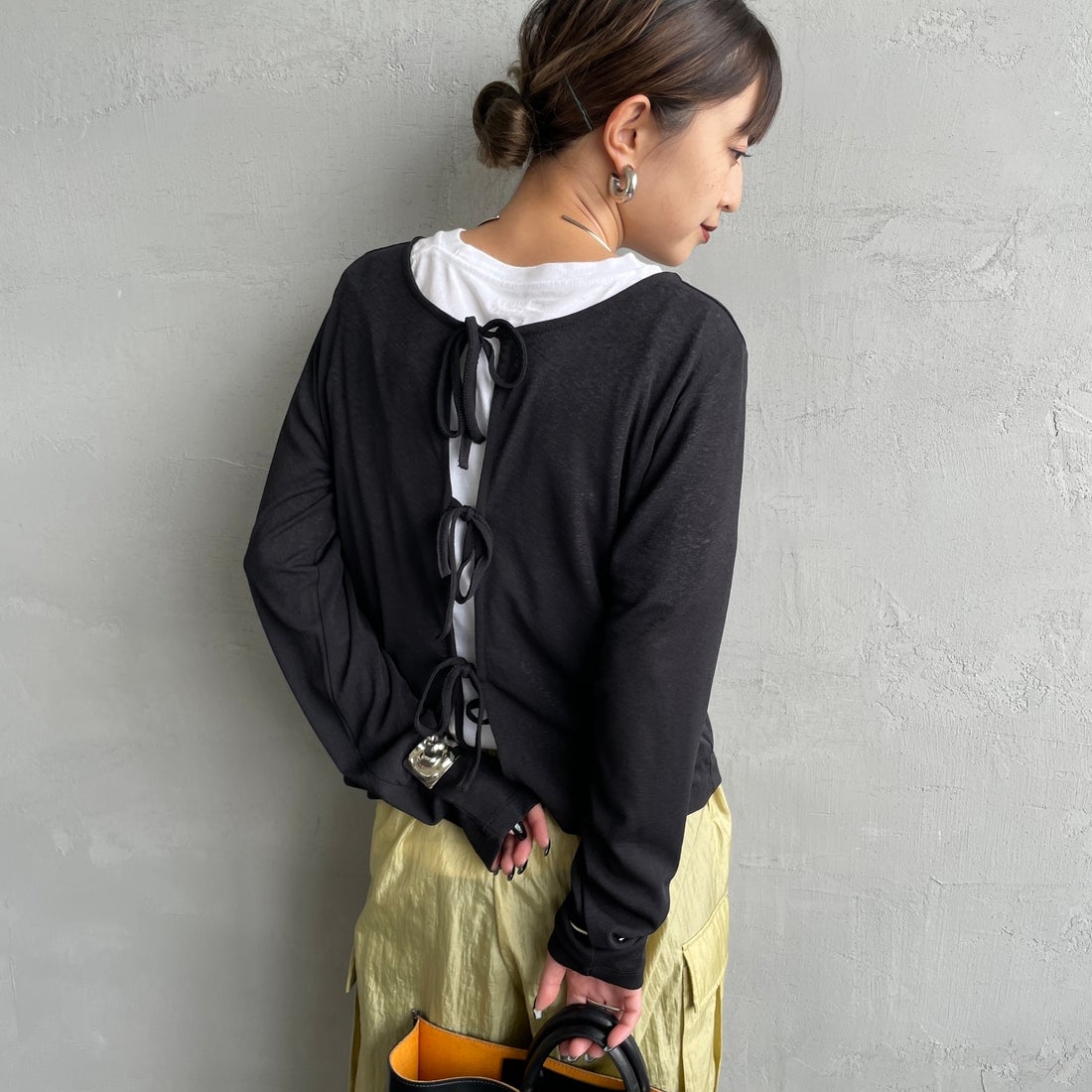 801 ﾌﾞﾗｯｸ&&モデル身長：150cm 着用サイズ：F&&
