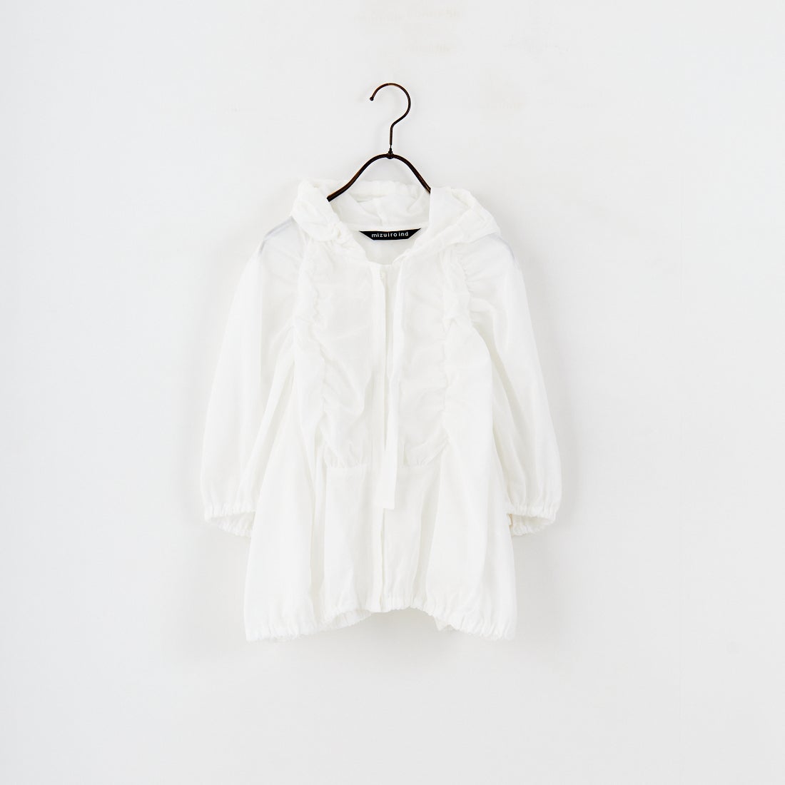 mizuiro ind [ミズイロインド] ギャザーフーデッドシャツ [2-230090] 11 O.WHITE