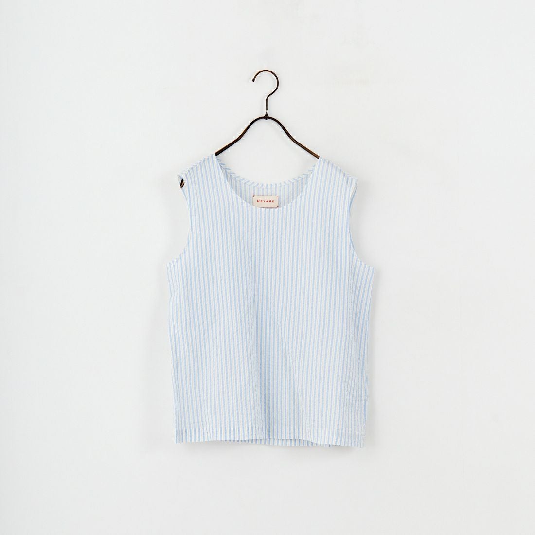 MEYAME [メヤメ] ライトコットン ストライプノースリーブトップス [MEY-2107] BLUE