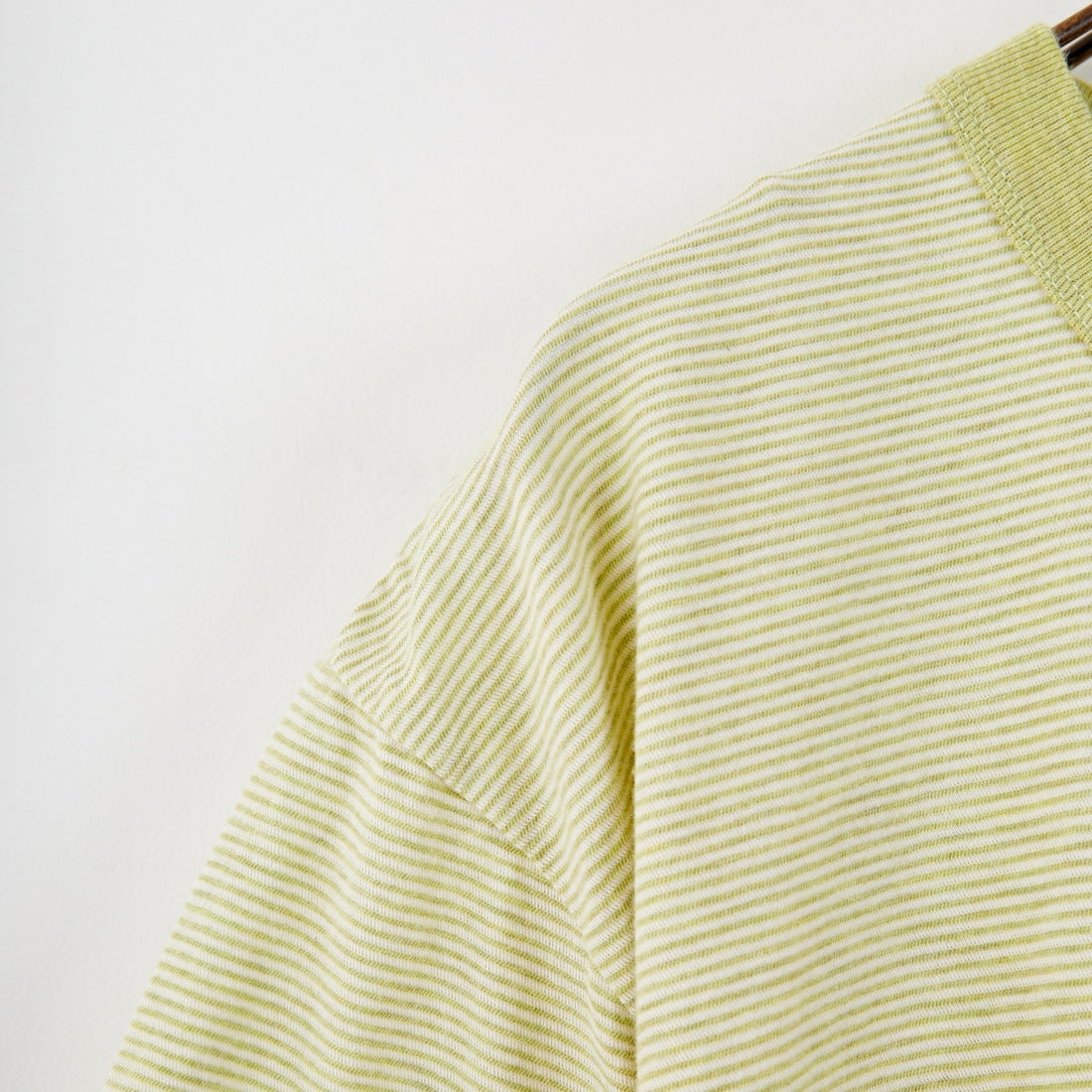 MEYAME [メヤメ] オーガニックコットンボーダーTシャツ [MEY-2123] GREEN