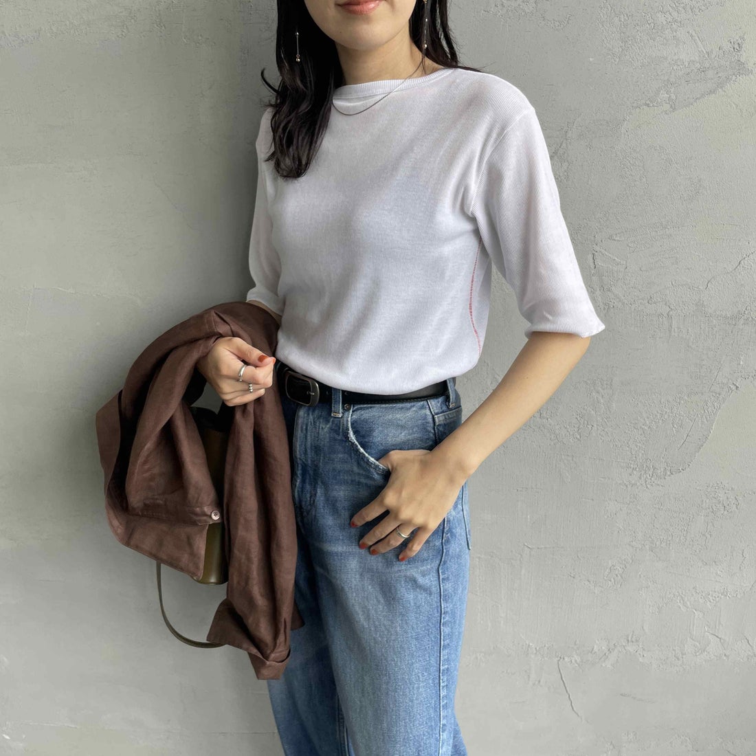 WHITE&&モデル身長：160cm 着用サイズ：F&&