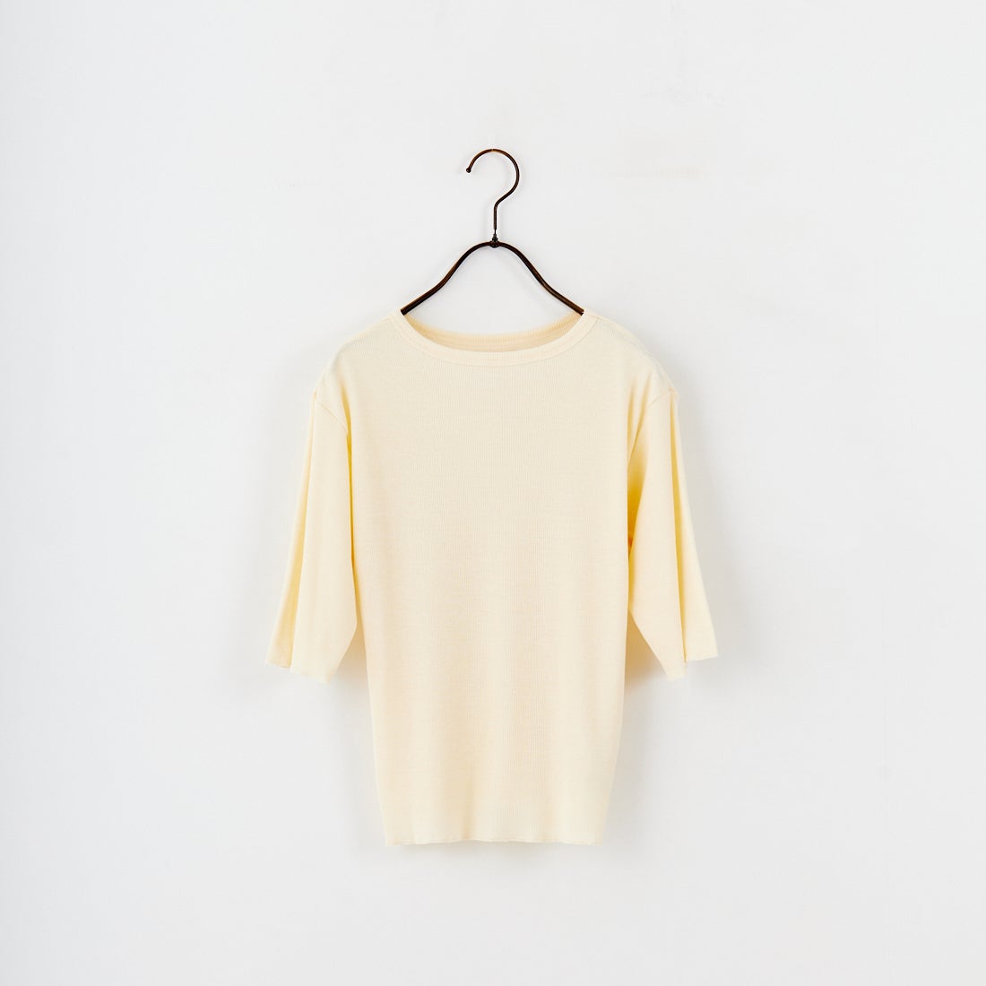 MEYAME [メヤメ] リブハーフスリーブTシャツ [MEY-2117] CREAM