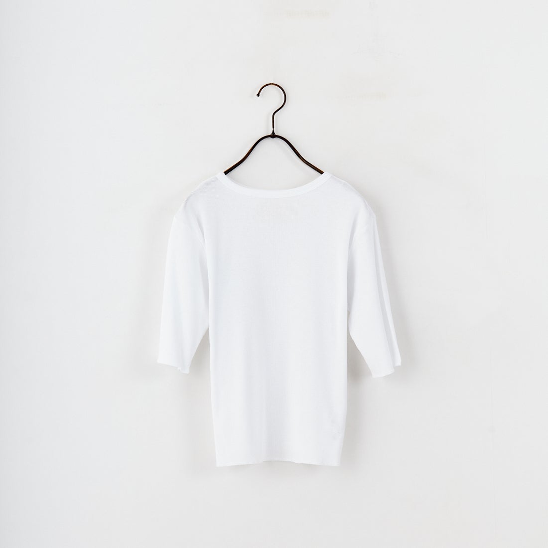 MEYAME [メヤメ] リブハーフスリーブTシャツ [MEY-2117] WHITE