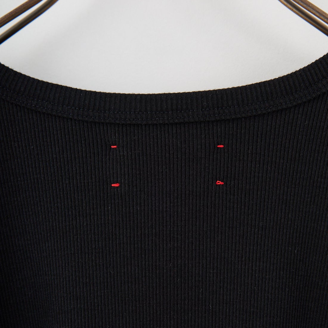 MEYAME [メヤメ] リブハーフスリーブTシャツ [MEY-2117] BLACK