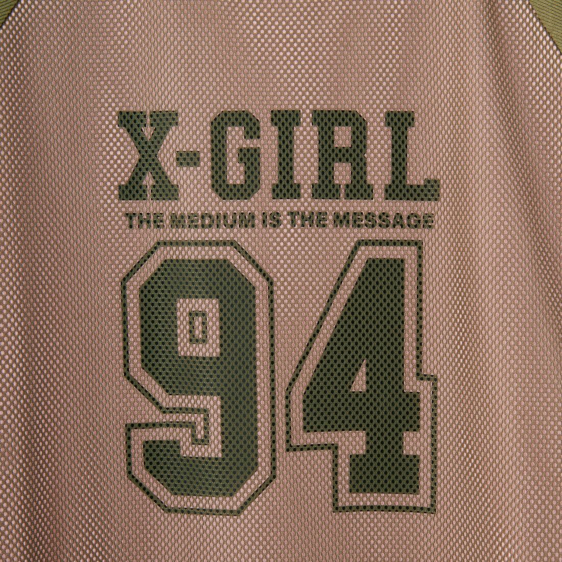 X-girl [エックスガール] ナンバリング ラグランベイビーTシャツ [105252013006] OLIVE