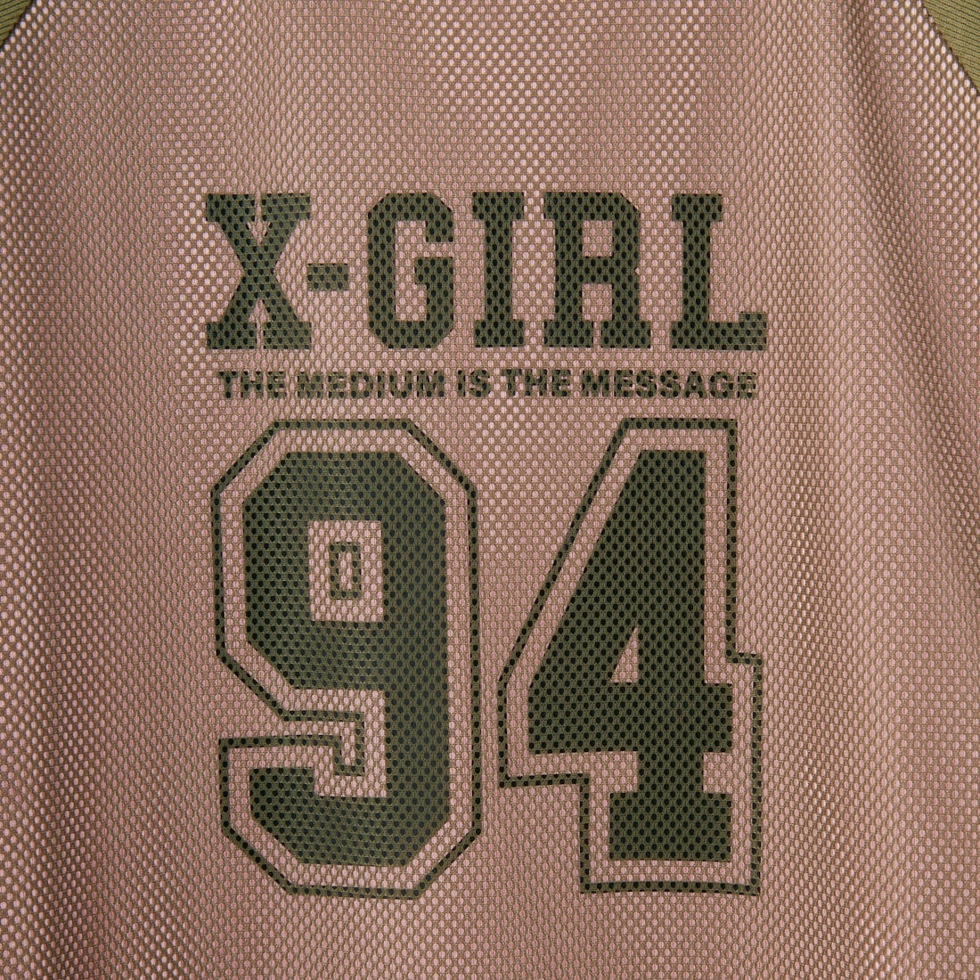 X-girl [エックスガール] ナンバリング ラグランベイビーTシャツ [105252013006] OLIVE