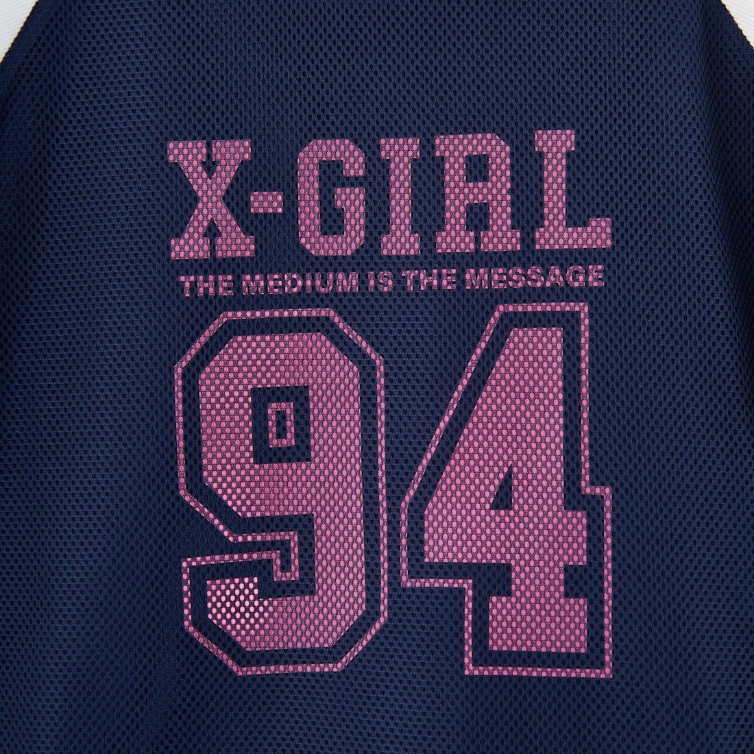 X-girl [エックスガール] ナンバリング ラグランベイビーTシャツ [105252013006] NAVY