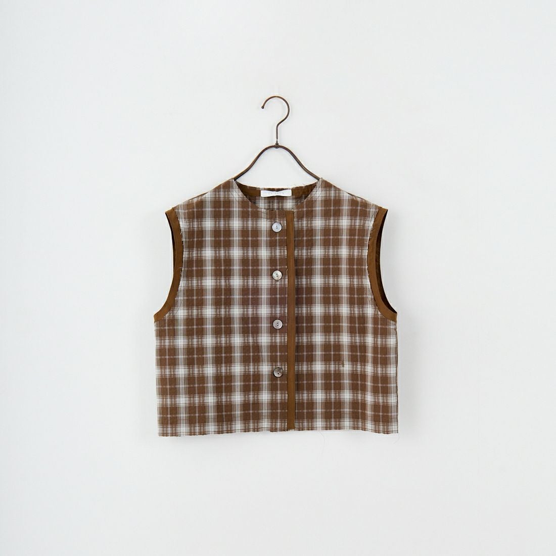 CHIGNON [シニヨン] チェックノースリーブベスト [4753-323KK] KHAKI