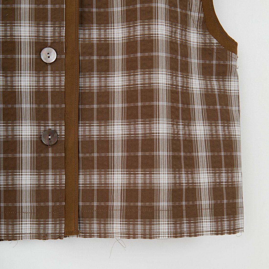 CHIGNON [シニヨン] チェックノースリーブベスト [4753-323KK] KHAKI