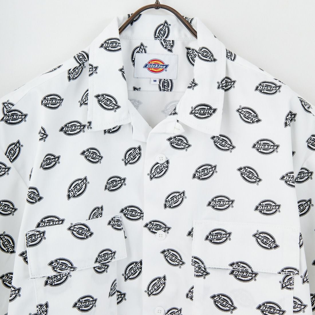 Dickies [ディッキーズ] Extended By GORO NAKATSUGAWA (MIN-NANO) 総柄ロゴオープンカラーシャツ [81184400] 80 ﾌﾞﾗｯｸ