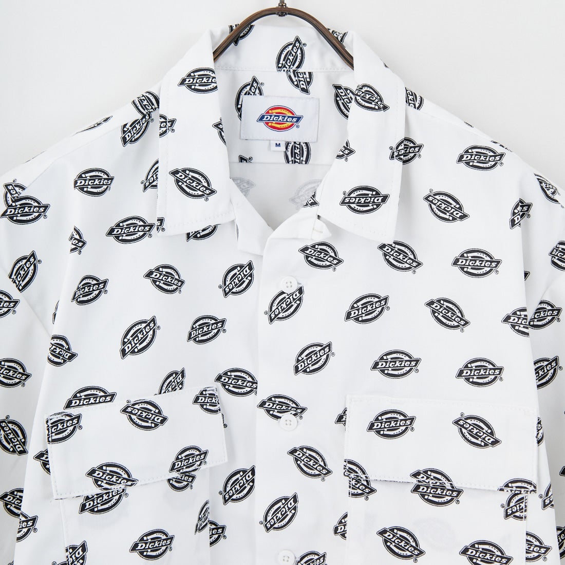 Dickies [ディッキーズ] Extended By GORO NAKATSUGAWA (MIN-NANO) 総柄ロゴオープンカラーシャツ [81184400] 80 ﾌﾞﾗｯｸ