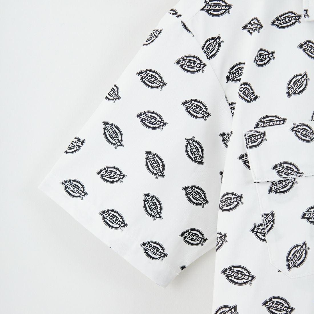Dickies [ディッキーズ] Extended By GORO NAKATSUGAWA (MIN-NANO) 総柄ロゴオープンカラーシャツ [81184400] 80 ﾌﾞﾗｯｸ