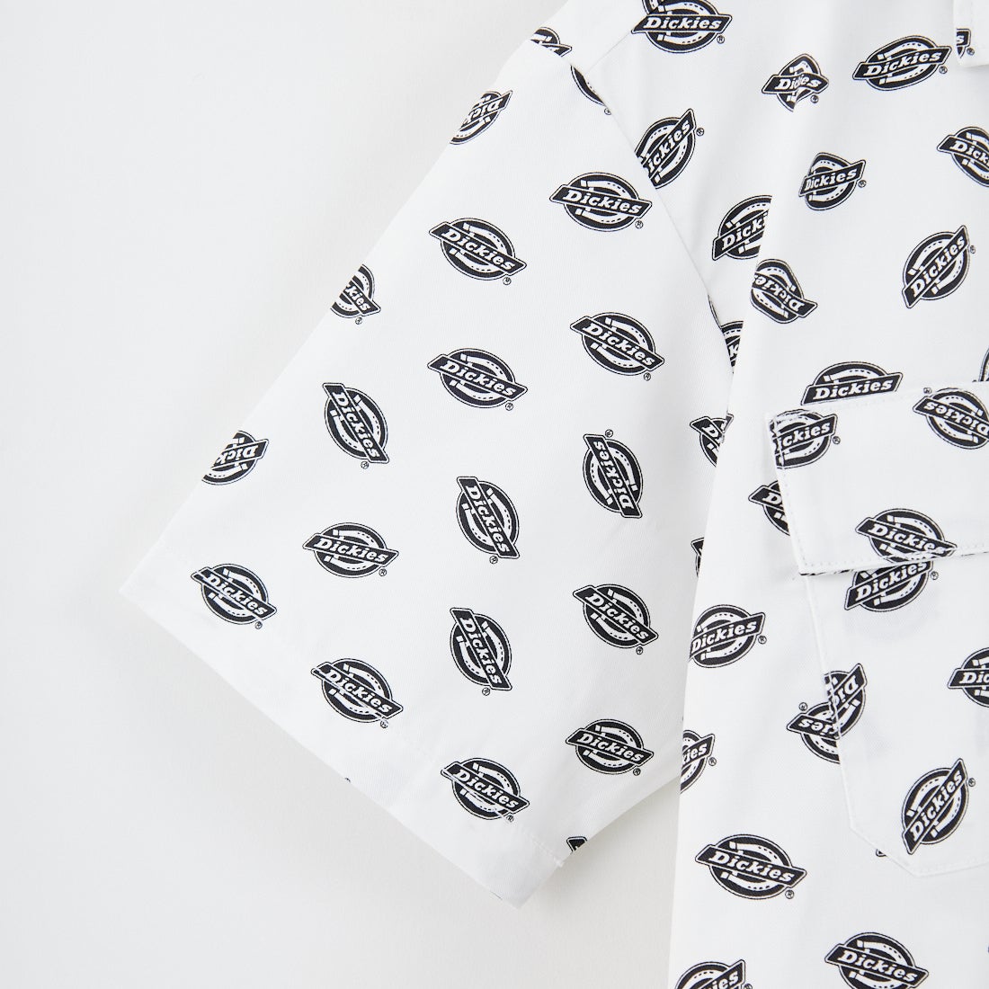 Dickies [ディッキーズ] Extended By GORO NAKATSUGAWA (MIN-NANO) 総柄ロゴオープンカラーシャツ [81184400] 80 ﾌﾞﾗｯｸ