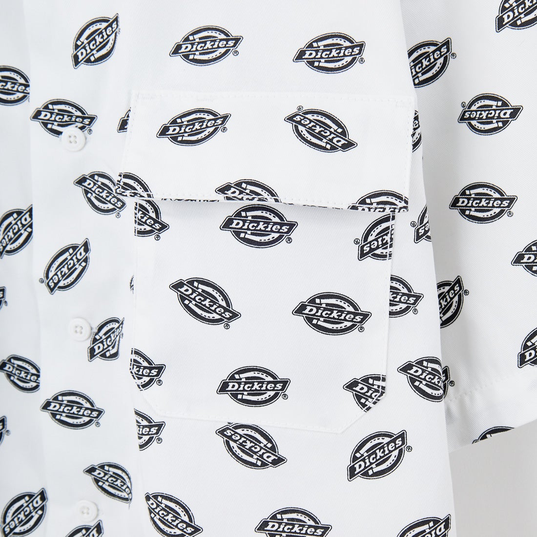 Dickies [ディッキーズ] Extended By GORO NAKATSUGAWA (MIN-NANO) 総柄ロゴオープンカラーシャツ [81184400] 80 ﾌﾞﾗｯｸ