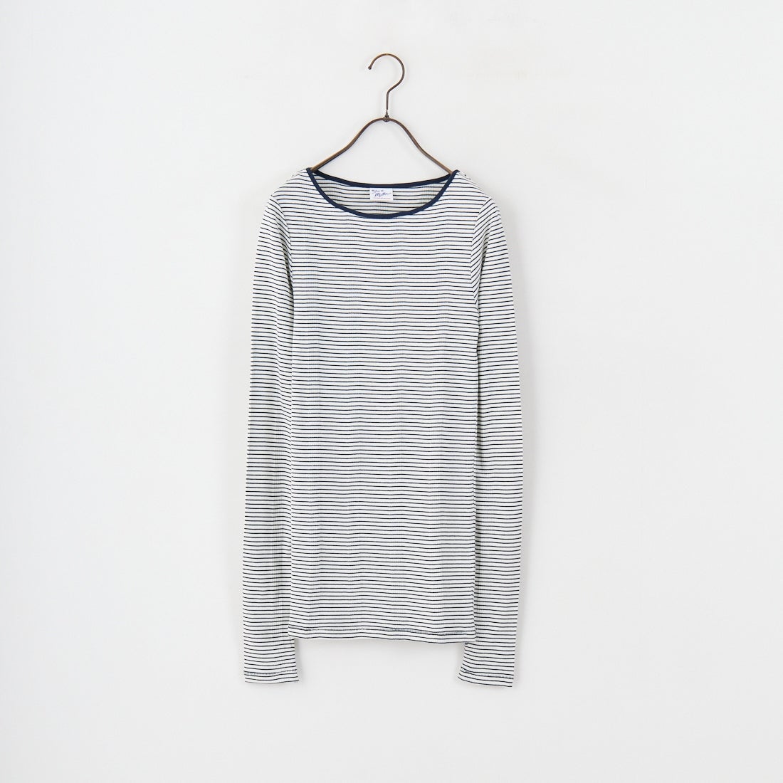 Robert P.Miller [ロバートピーミラー] 別注 配色パネルリブ ボートネックTシャツ [RM254-2041IN-JF] NAVY