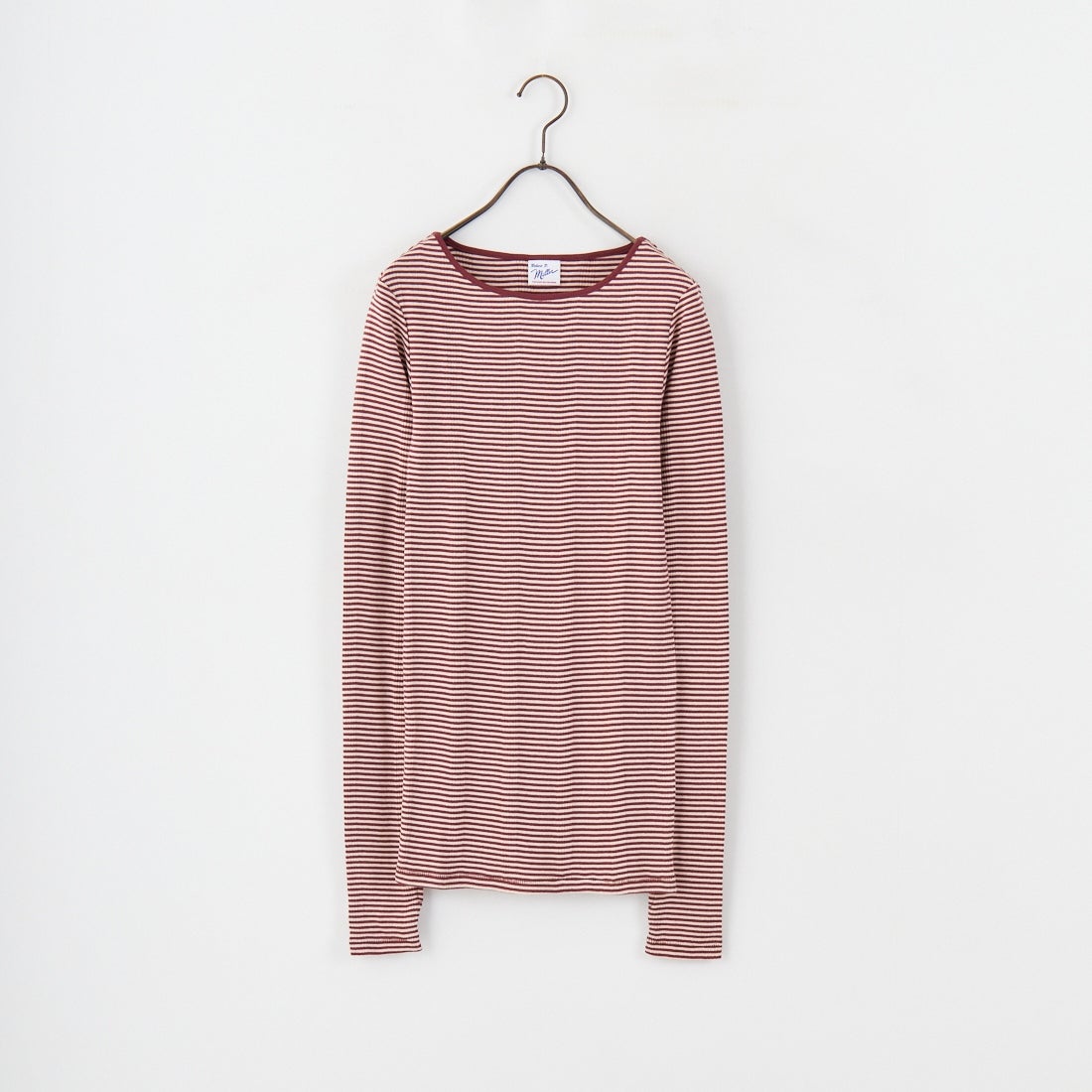 Robert P.Miller [ロバートピーミラー] 別注 配色パネルリブ ボートネックTシャツ [RM254-2041IN-JF] CLAY