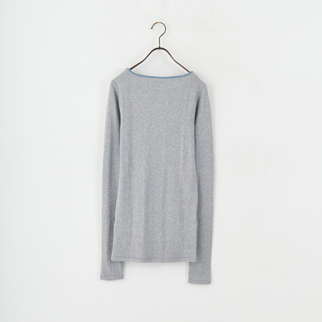 Robert P.Miller [ロバートピーミラー] 別注 配色パネルリブ ボートネックTシャツ [RM254-2041IN-JF] M.GRAY