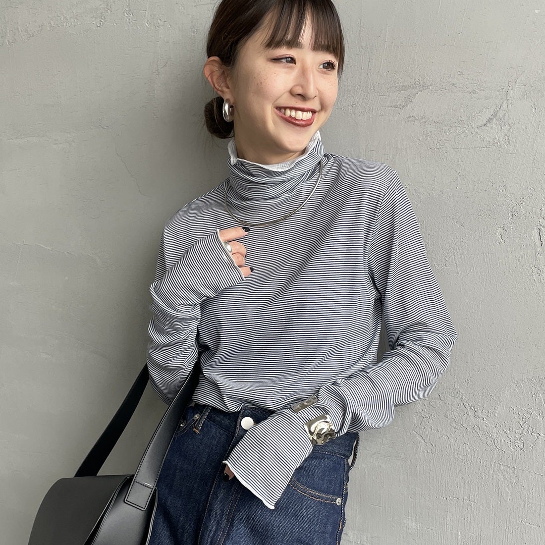 NAVY BD&&モデル身長：150cm 着用サイズ：F&&